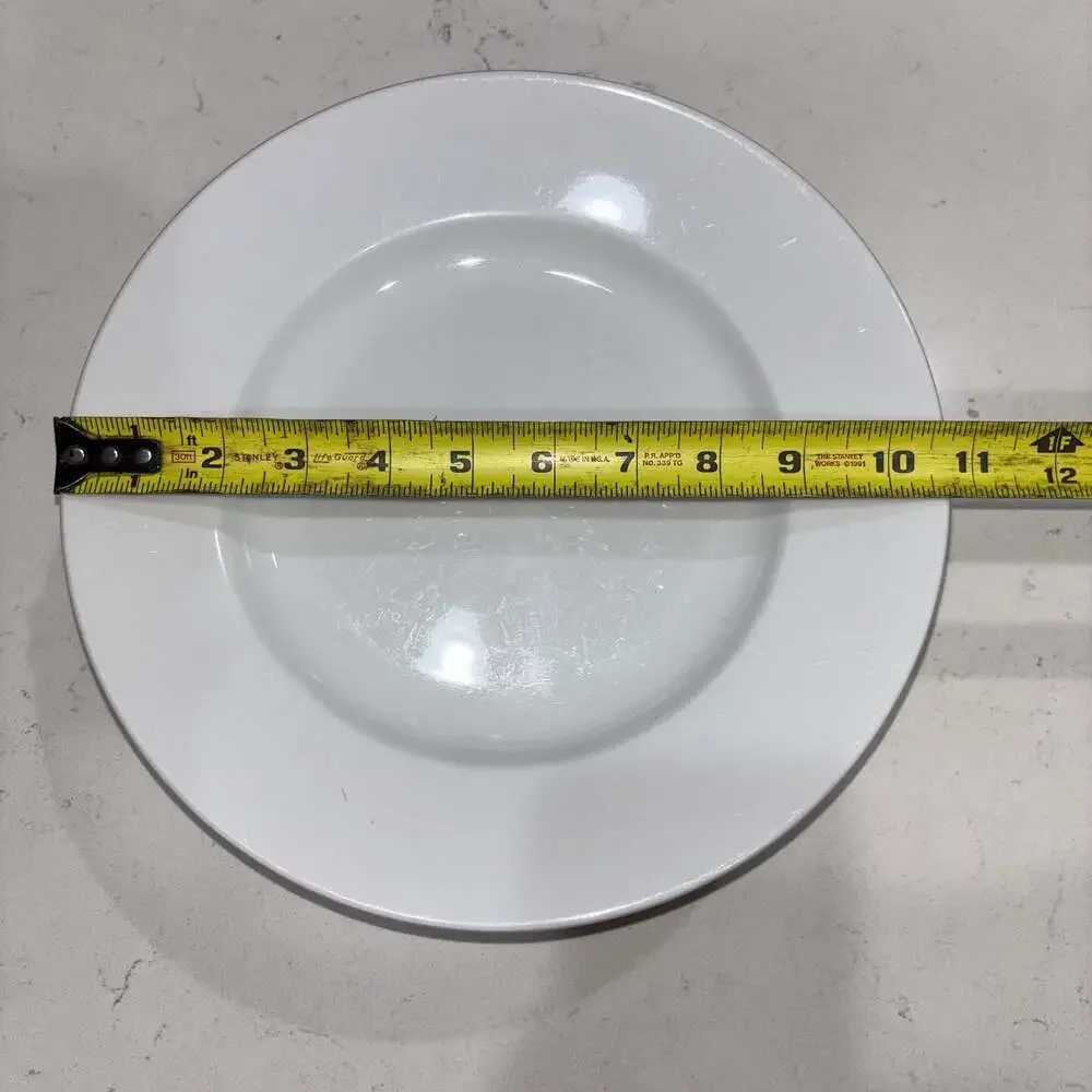 Pottery Barn Great White Rimmed Deep Well Dinner/Pasta Plates Set of 6 (10.75”)